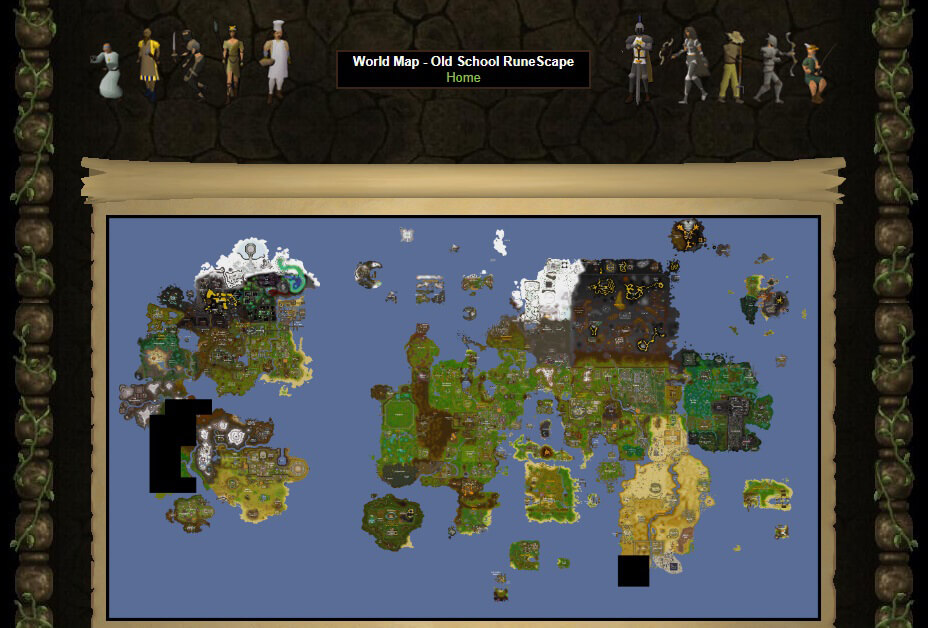 Old School Runescape World map